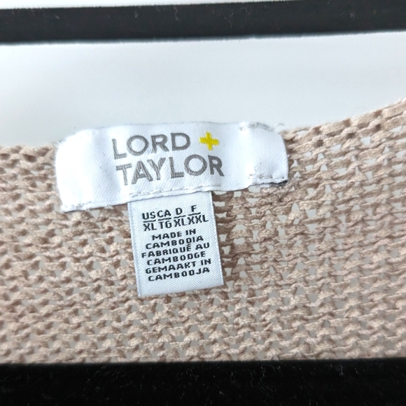 Lord & Taylor Beige/Tan Knit Sweater (Women's XL) - Picture 3 of 3